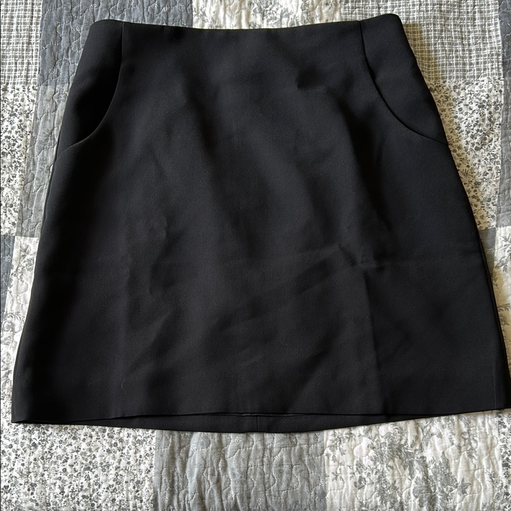 J. Crew Factory Black A-Line Mini Skirt